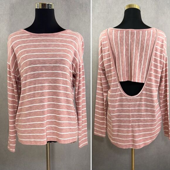 Pink & White Open Back Hi/Lo Top - Picture 6 of 8